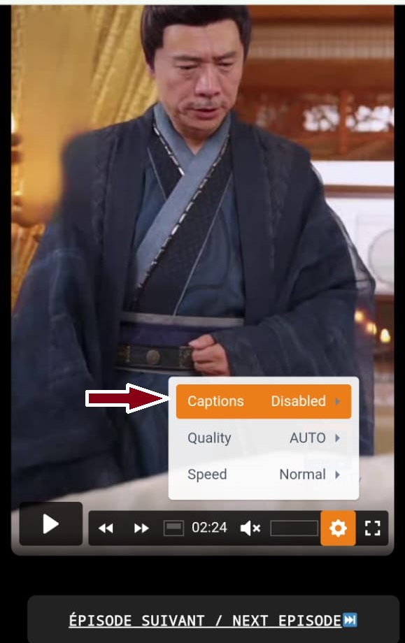Ouvrez le menu Sous-titres / Open Captions Menu